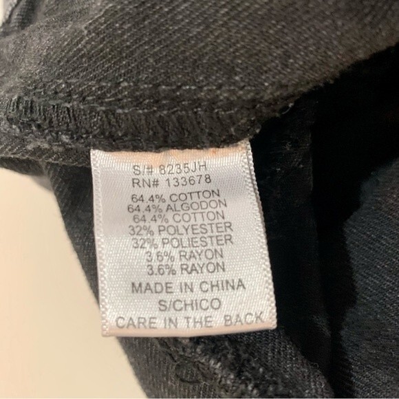 Love Tree Denim Black Oversized Distressed Jean Jacket Small - Picture 13 of 13